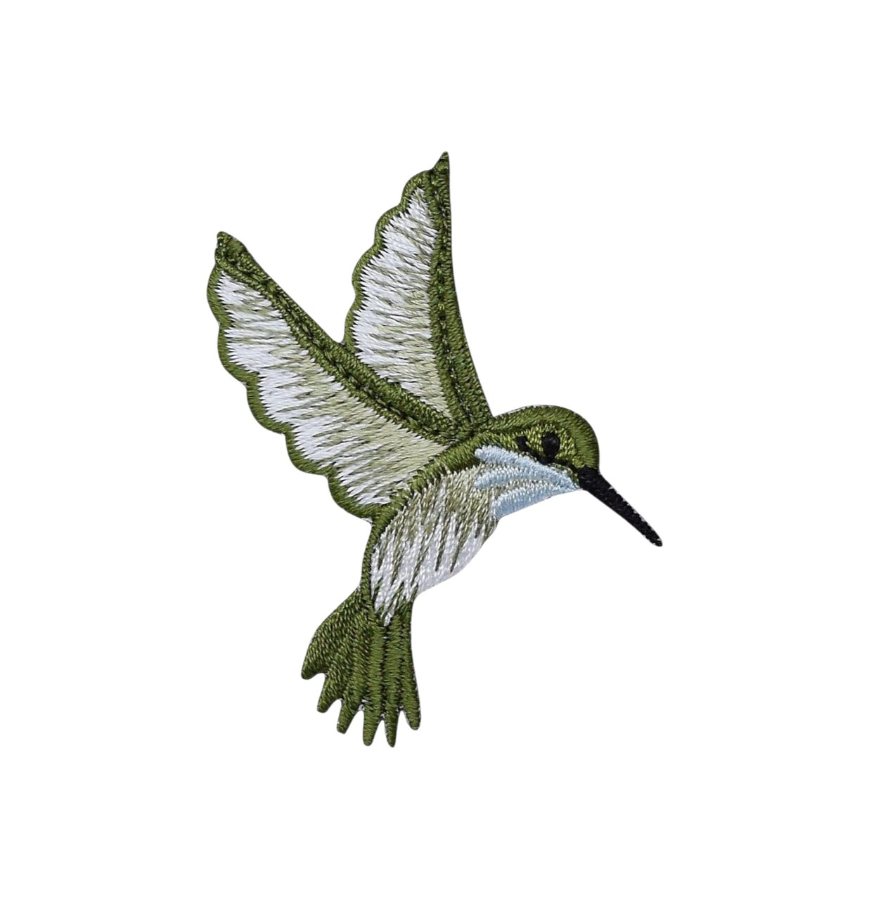 Hummingbird, Light Blue Throat, Birds, Embroidered, Iron on Patch